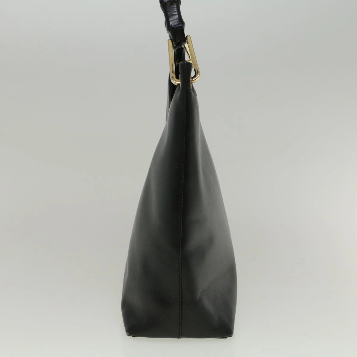 GUCCI Bamboo Shoulder Bag Leather Black 001 3007 3754  ep2141