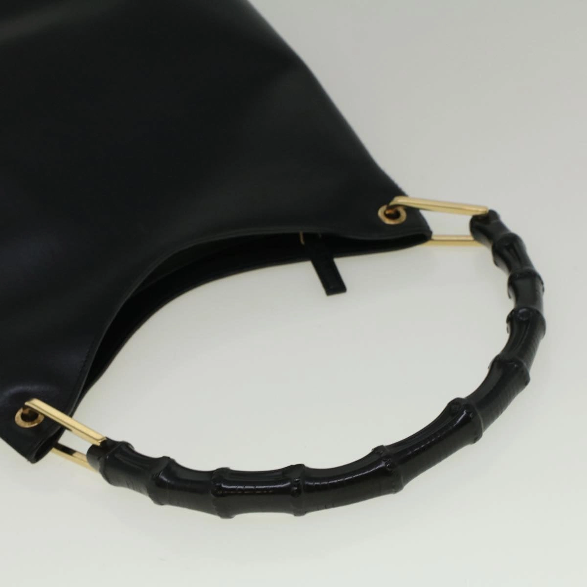 GUCCI Bamboo Shoulder Bag Leather Black 001 3007 3754  ep2141