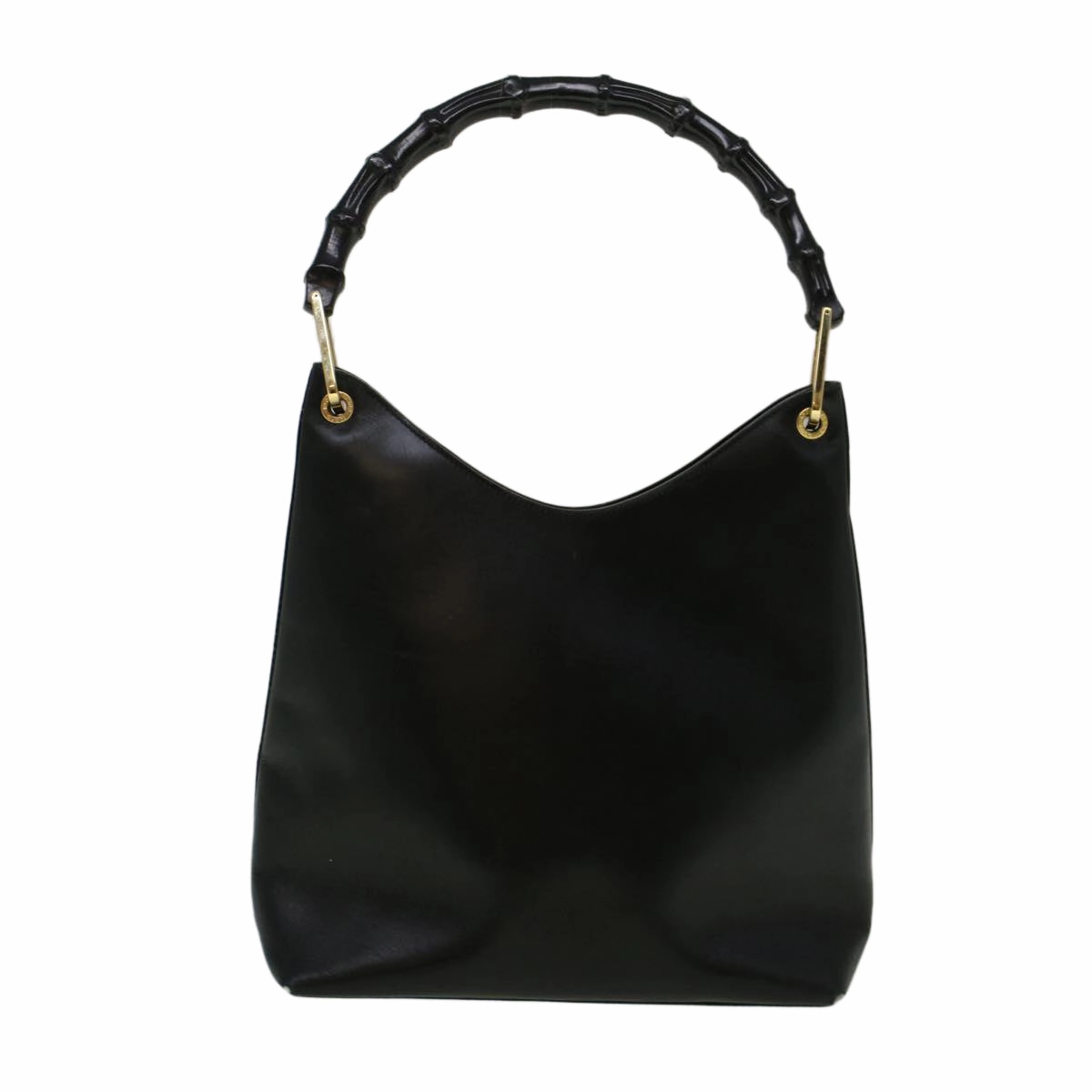 GUCCI Bamboo Shoulder Bag Leather Black 001 3007 3754  ep2141
