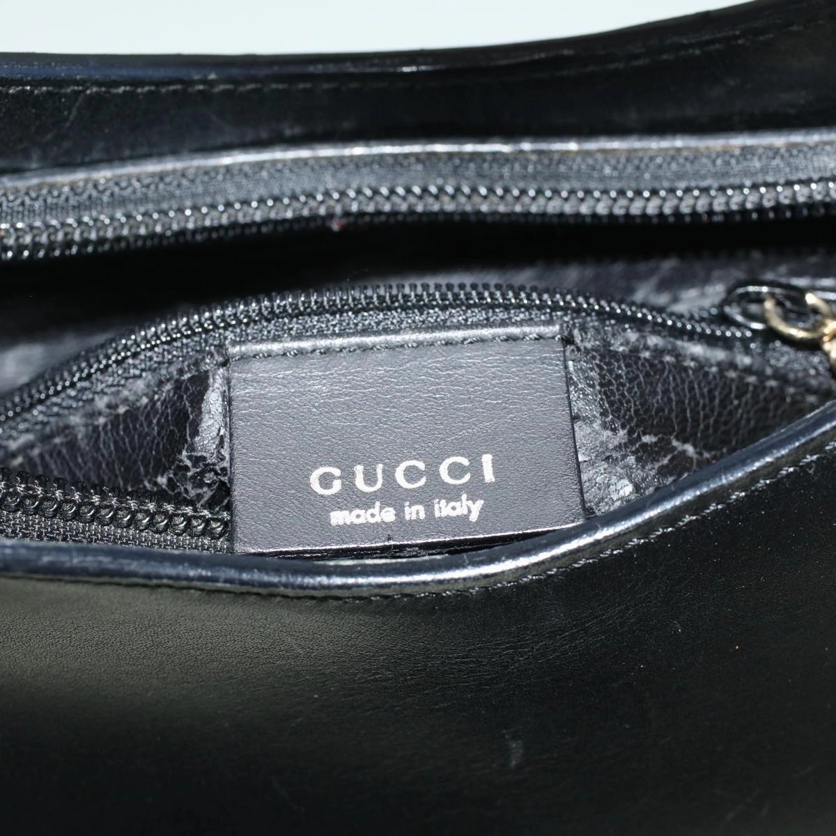 GUCCI Bamboo Shoulder Bag Leather Black 001 3007 3754  ep2141
