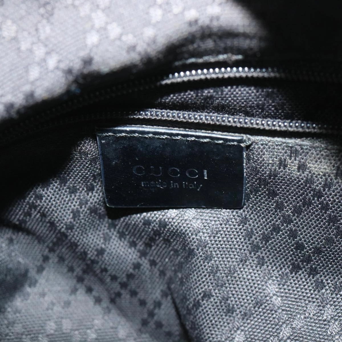 GUCCI Bamboo Shoulder Bag Nylon Canvas Black 000 1075 0531  ep2003