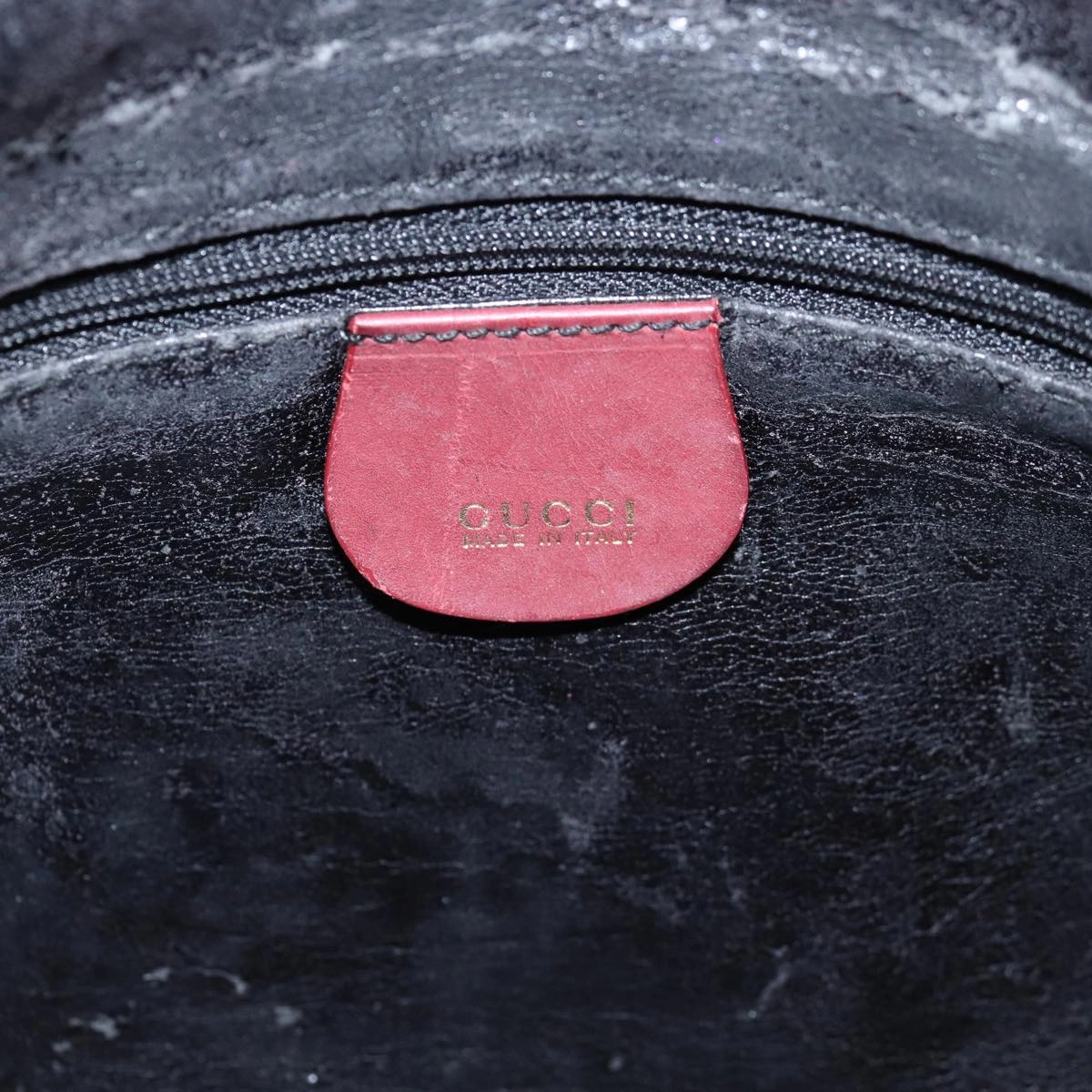GUCCI Bamboo Shoulder Bag Suede 2way Red 001 1705 1638  75962