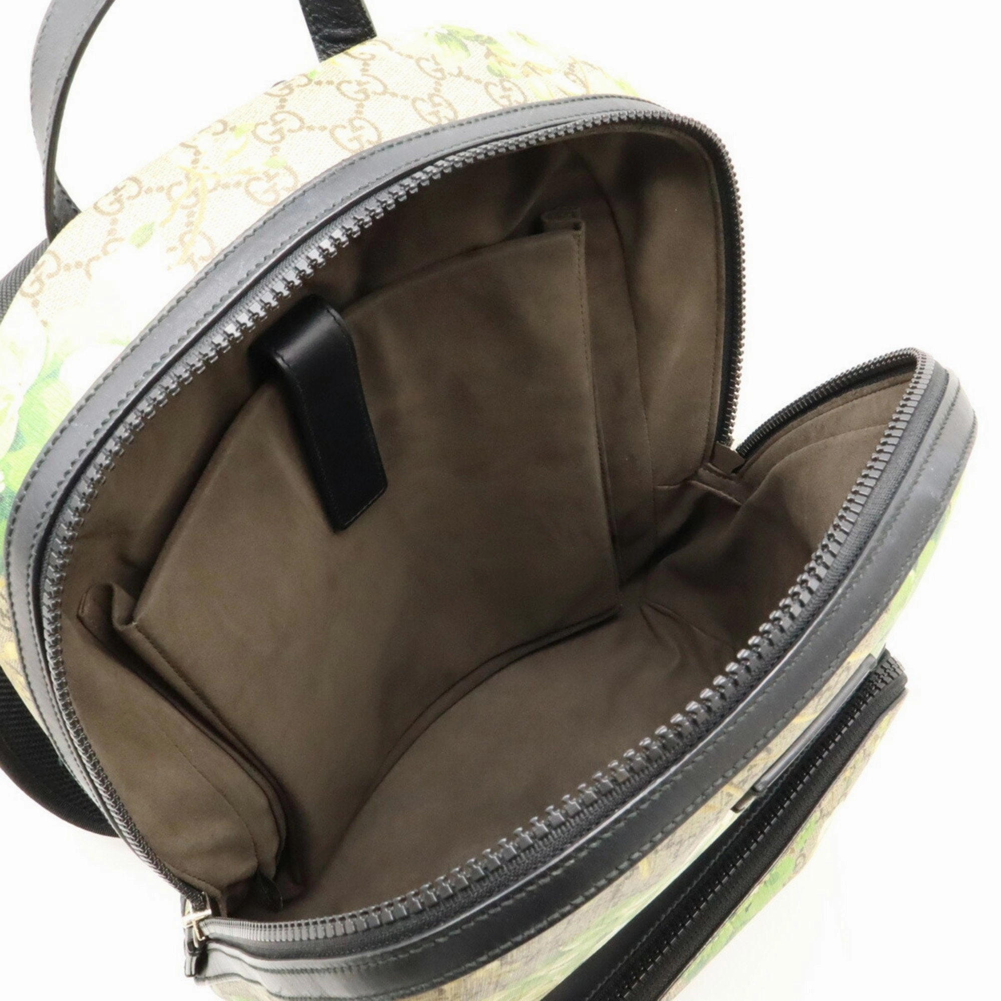 Gucci Beige Black Multi-Color Pvc Leather Backpack ()