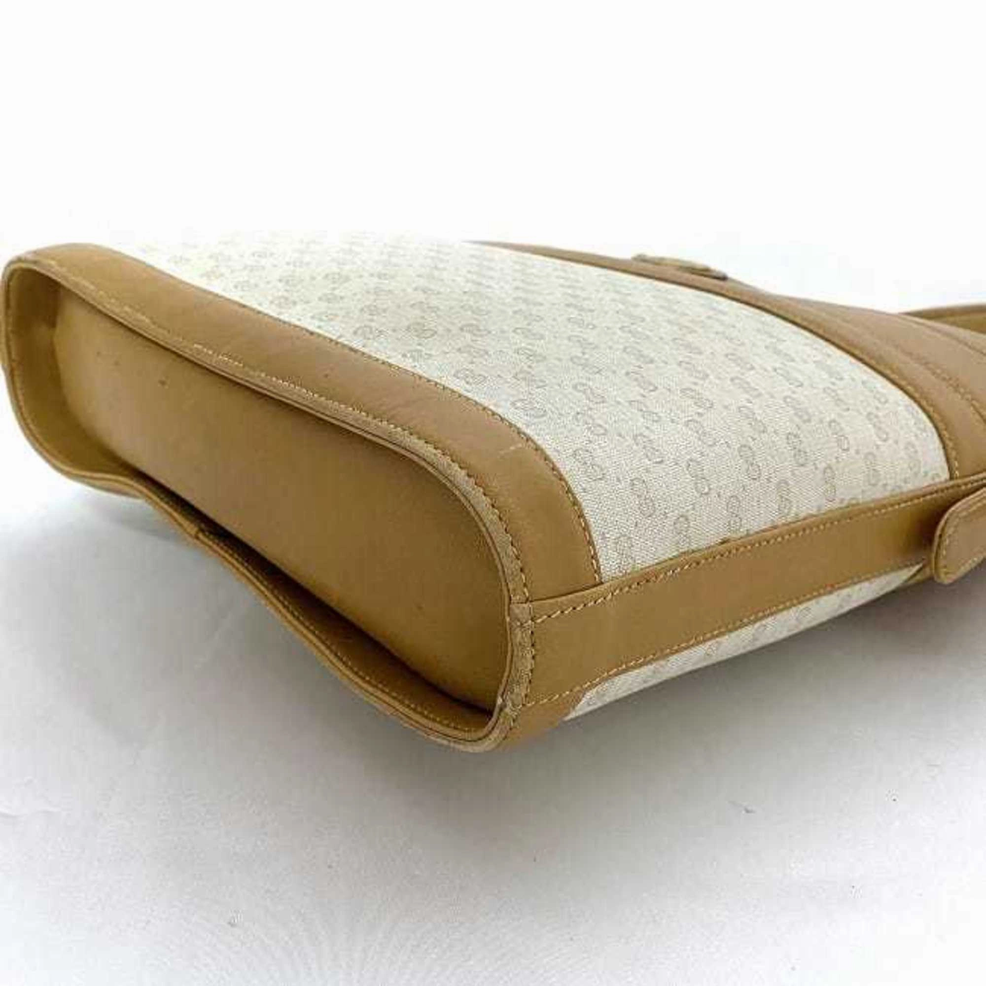Gucci Beige Brown Gold Pvc Leather Shoulder Bag ()