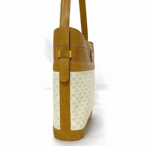 Gucci Beige Brown Gold Pvc Leather Shoulder Bag ()