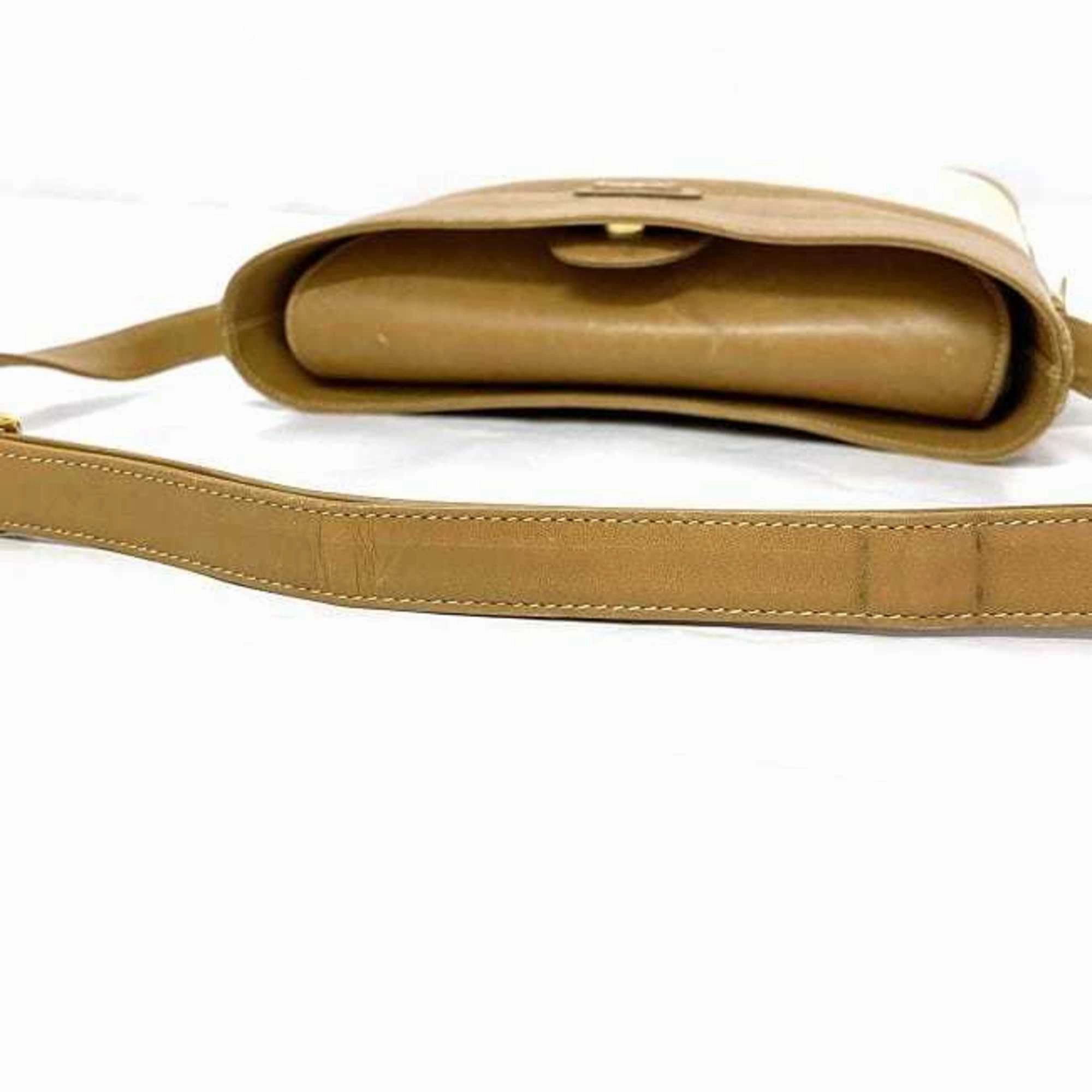 Gucci Beige Brown Gold Pvc Leather Shoulder Bag ()
