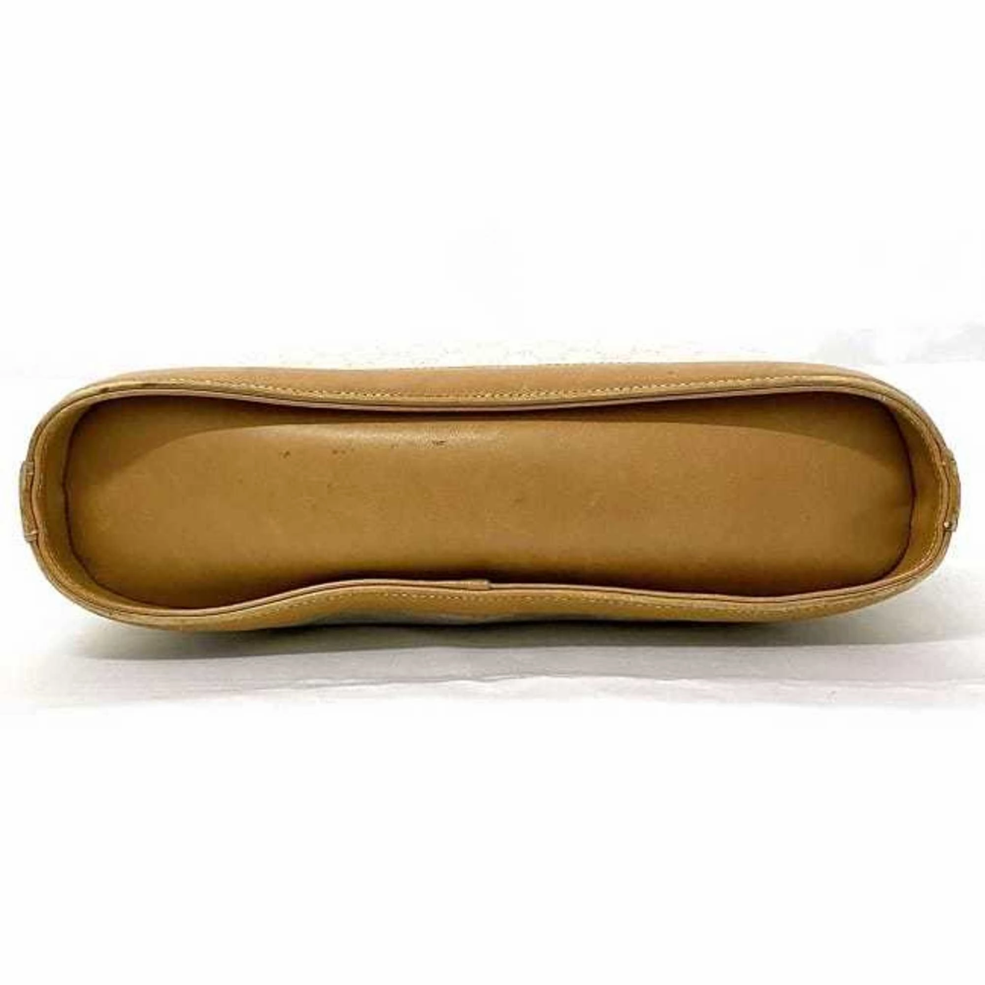 Gucci Beige Brown Gold Pvc Leather Shoulder Bag ()