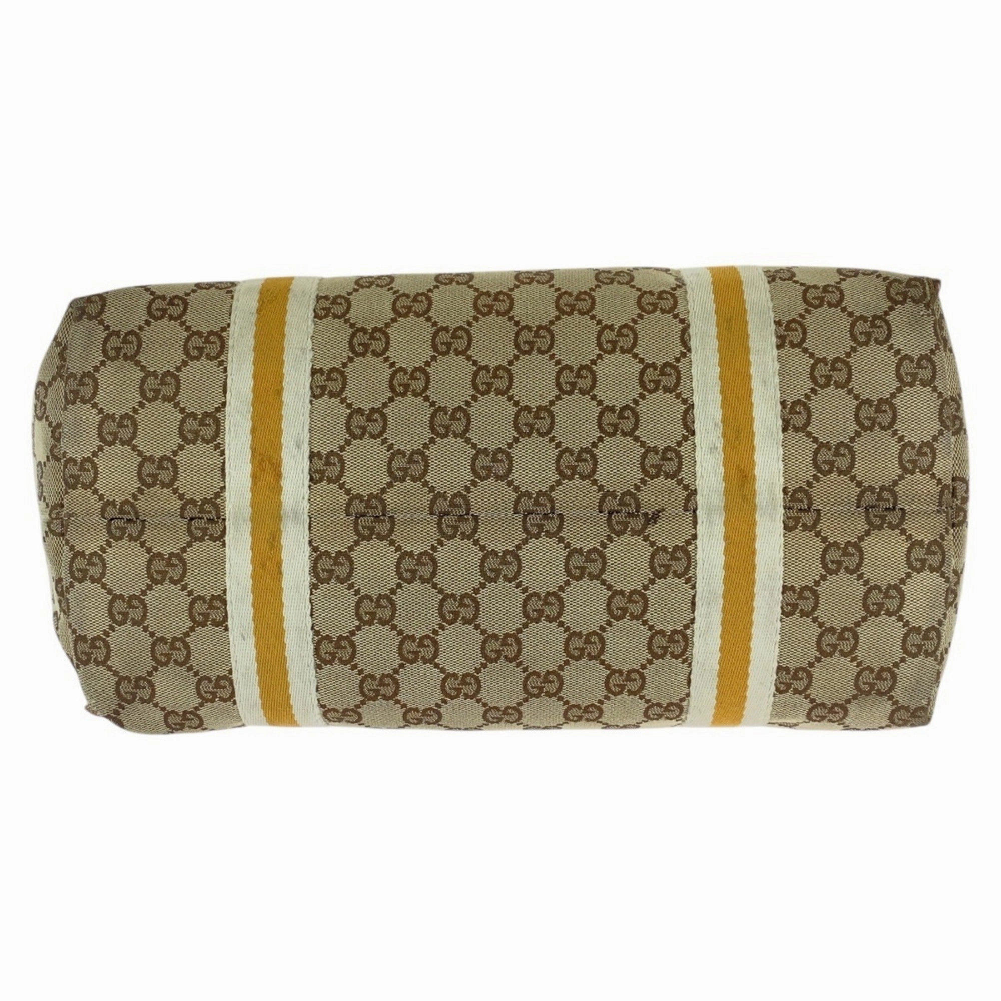 Gucci Beige Ivory Gg Canvas Leather Shoulder Bag Tote Bag ()