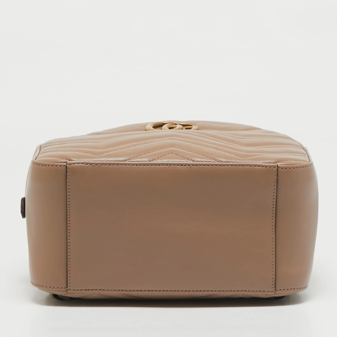 Gucci Beige Matelass&eacute; Leather Gg Marmont Backpack