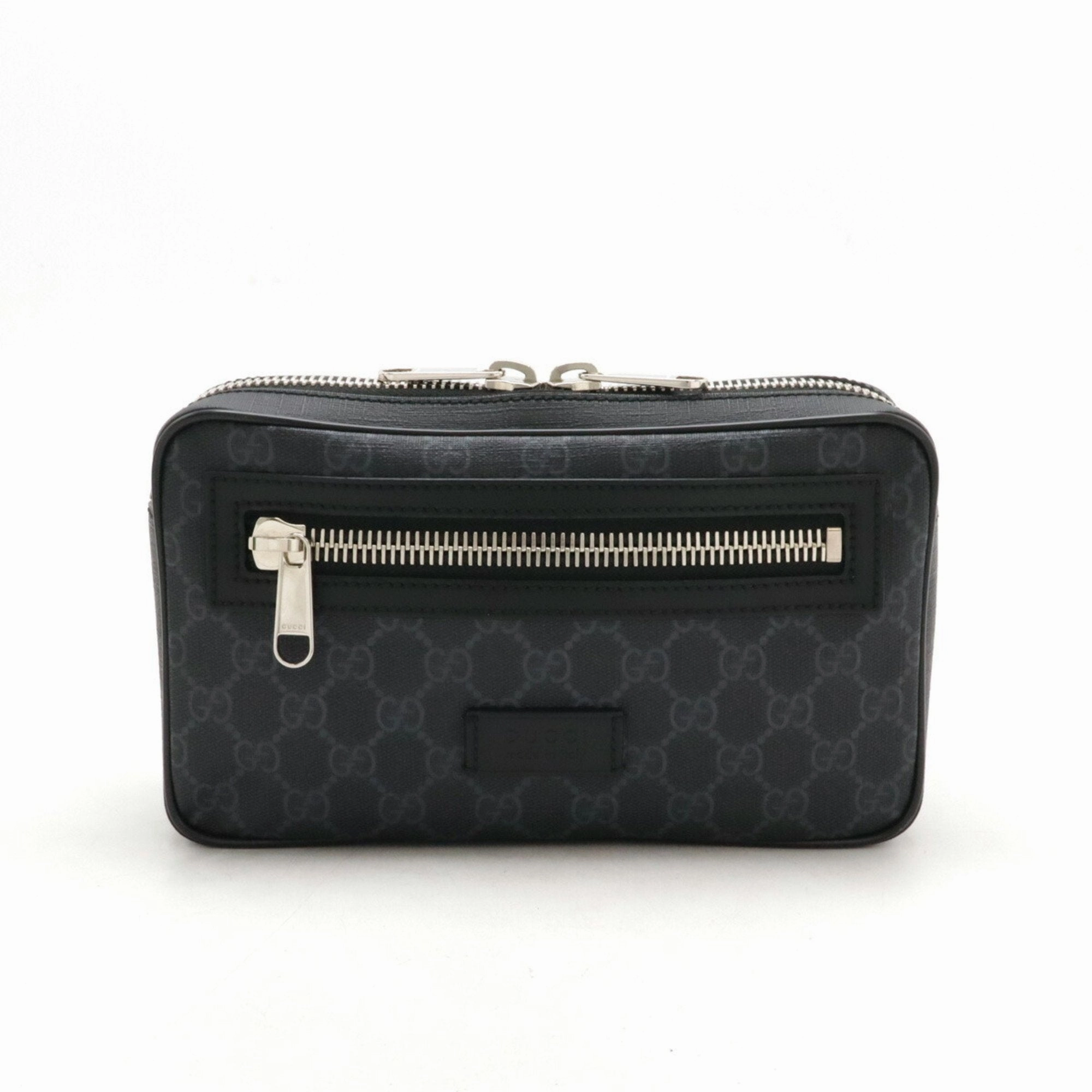 Gucci Black Dark Gray Navy Red Color Pvc Leather Shoulder Bag ()