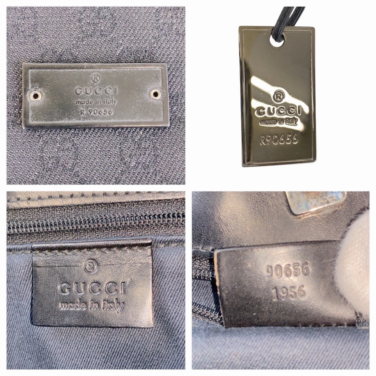 Gucci Black GG Canvas Shoulder Bag