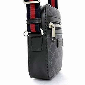 Gucci Black Gray Pvc Leather Pochette Shoulder Bag ()