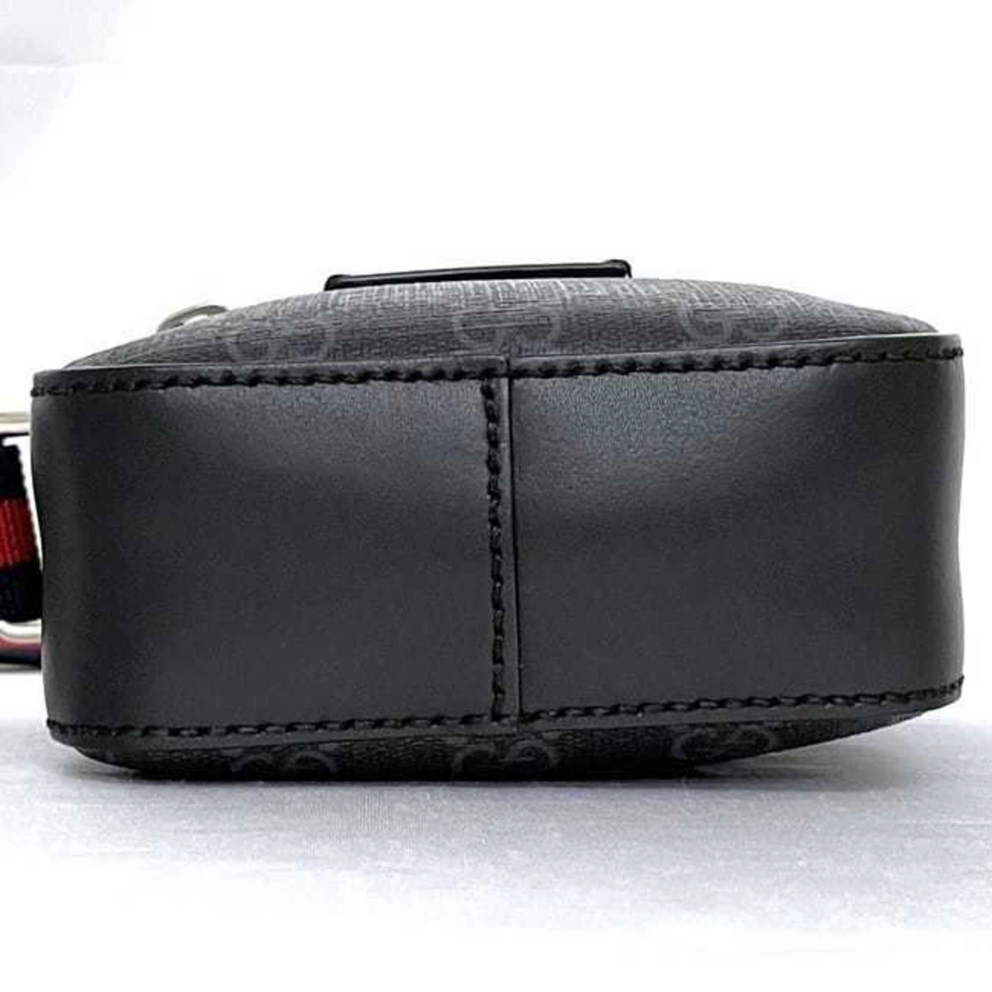 Gucci Black Gray Pvc Leather Pochette Shoulder Bag ()