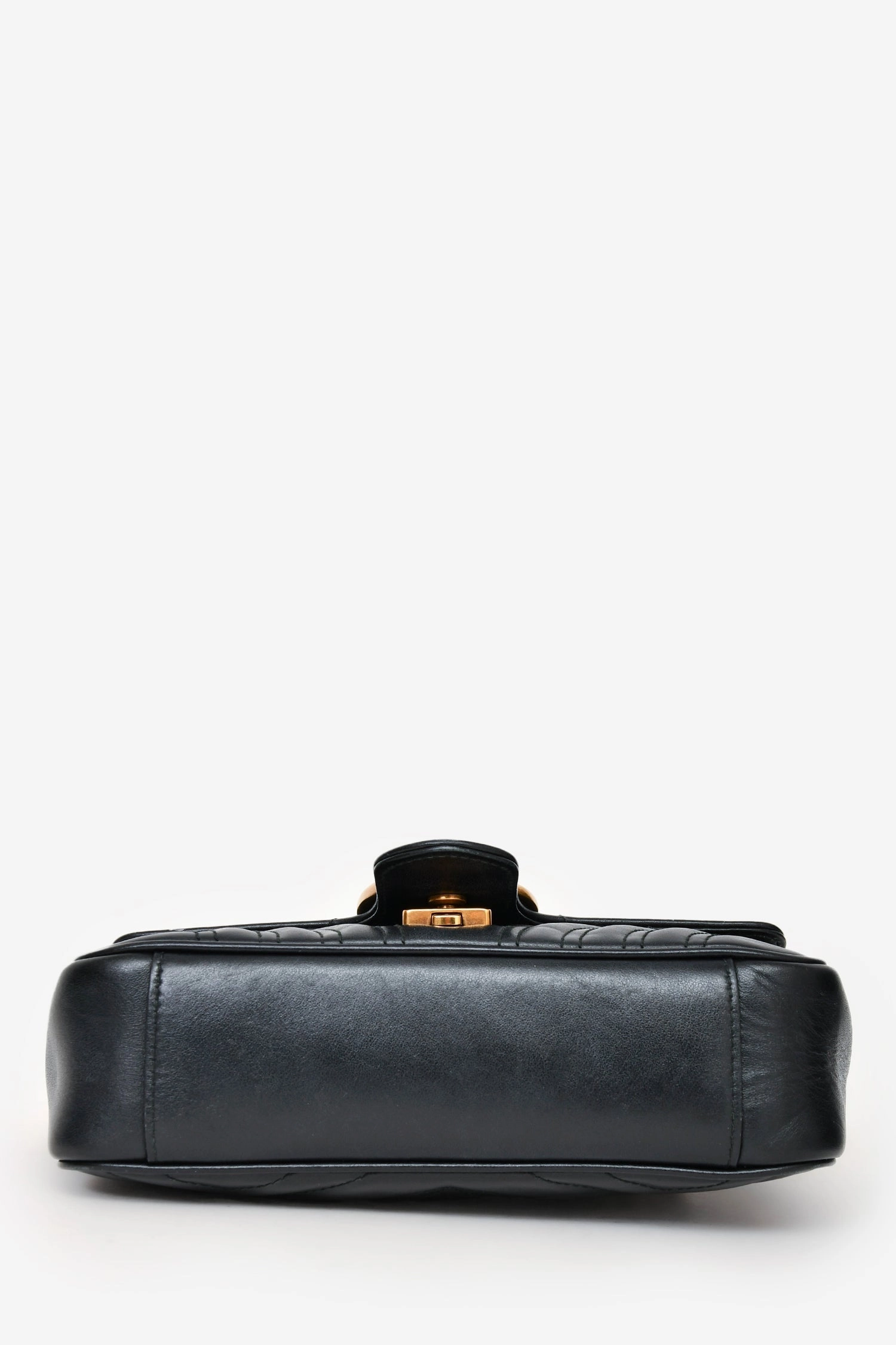 Gucci Black Leather Marmont Small Shoulder Bag (As Is)