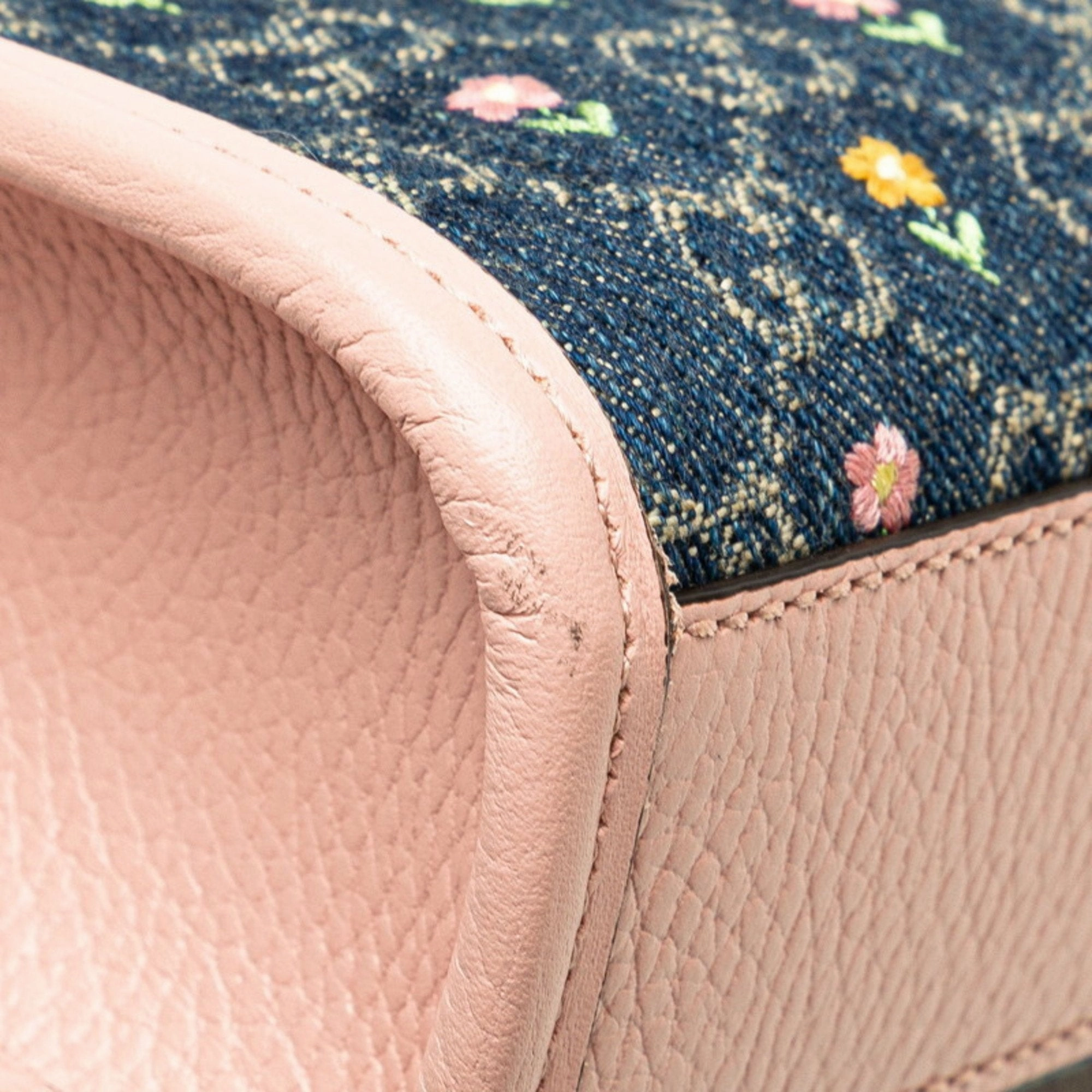Gucci blue pink blue Leather Handbag Shoulder Bag (Pre-Owned)
