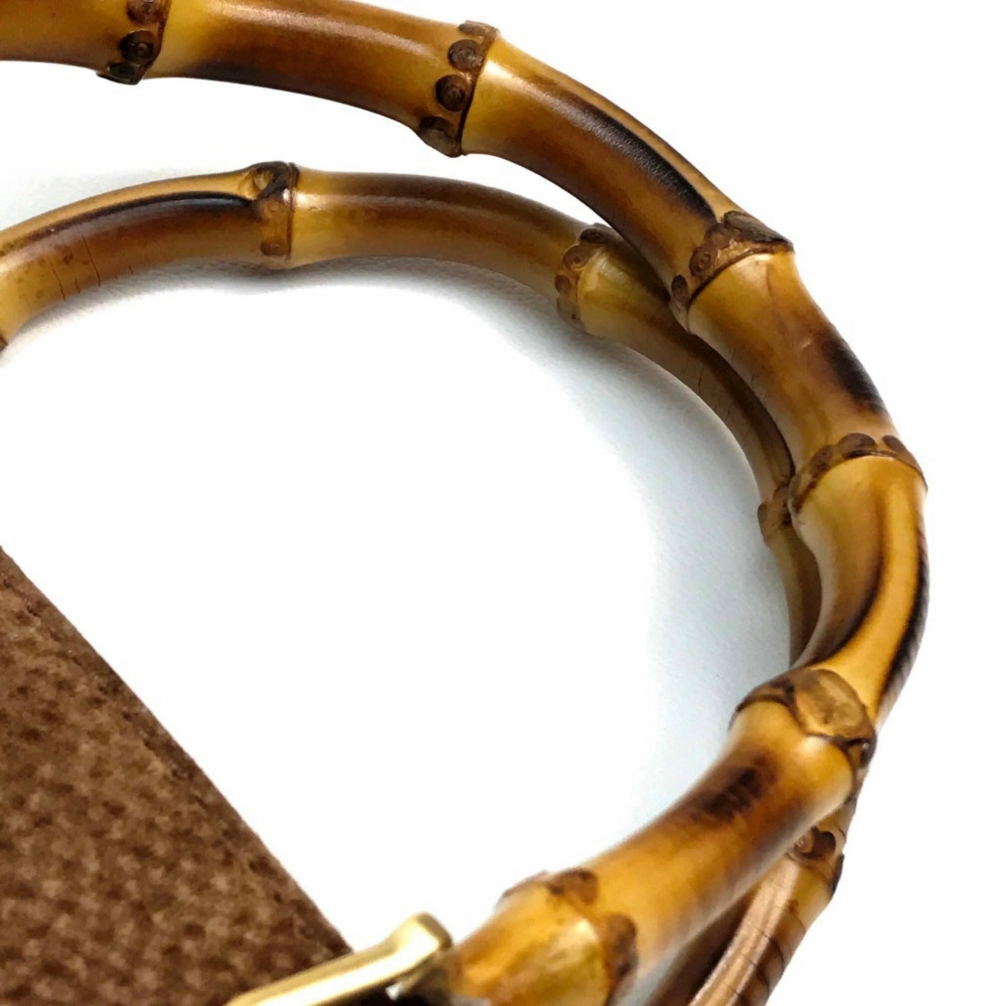 Gucci Brown Bamboo Handbag Shoulder Bag ()