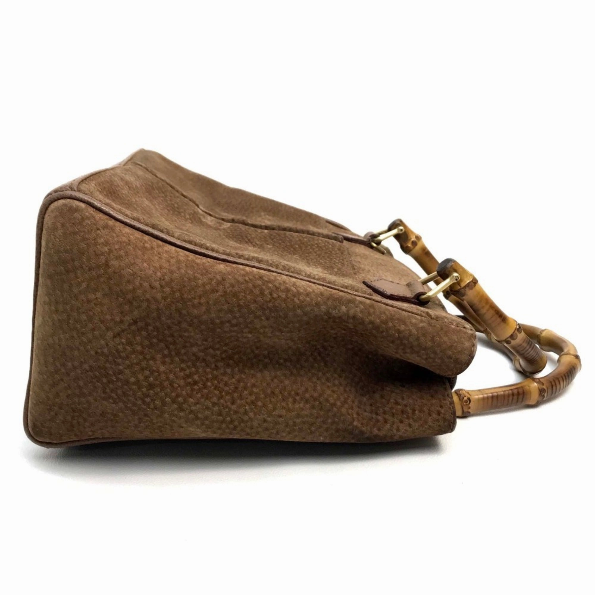 Gucci Brown Bamboo Handbag Shoulder Bag ()