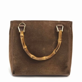 Gucci Brown Bamboo Handbag Shoulder Bag ()