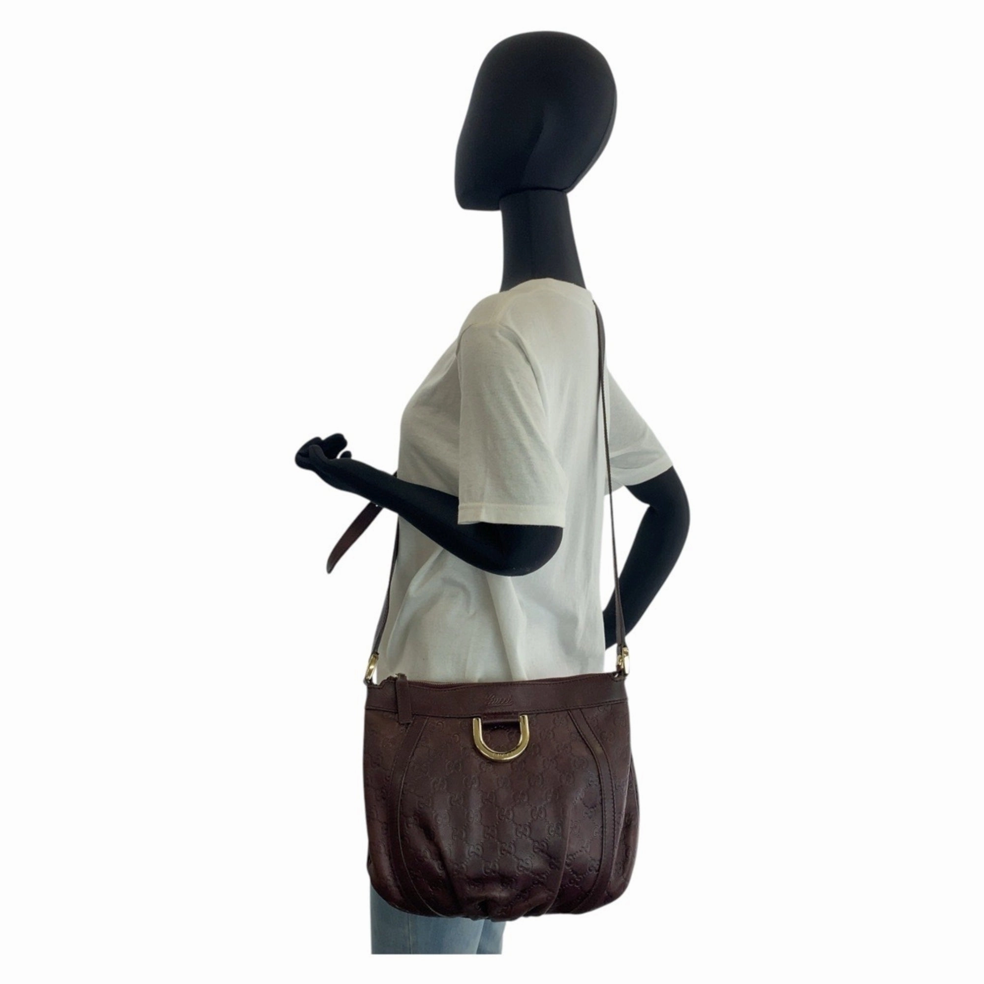 Gucci Brown Leather Pochette Shoulder Bag ()