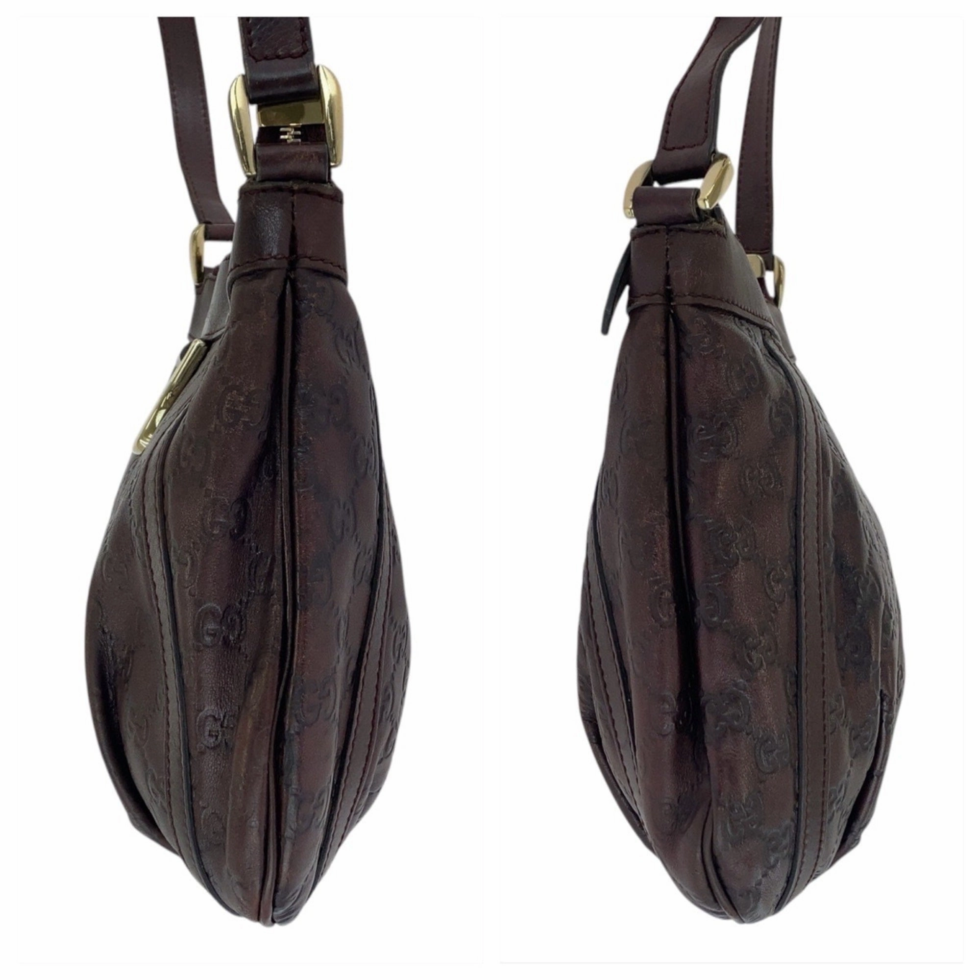 Gucci Brown Leather Pochette Shoulder Bag ()