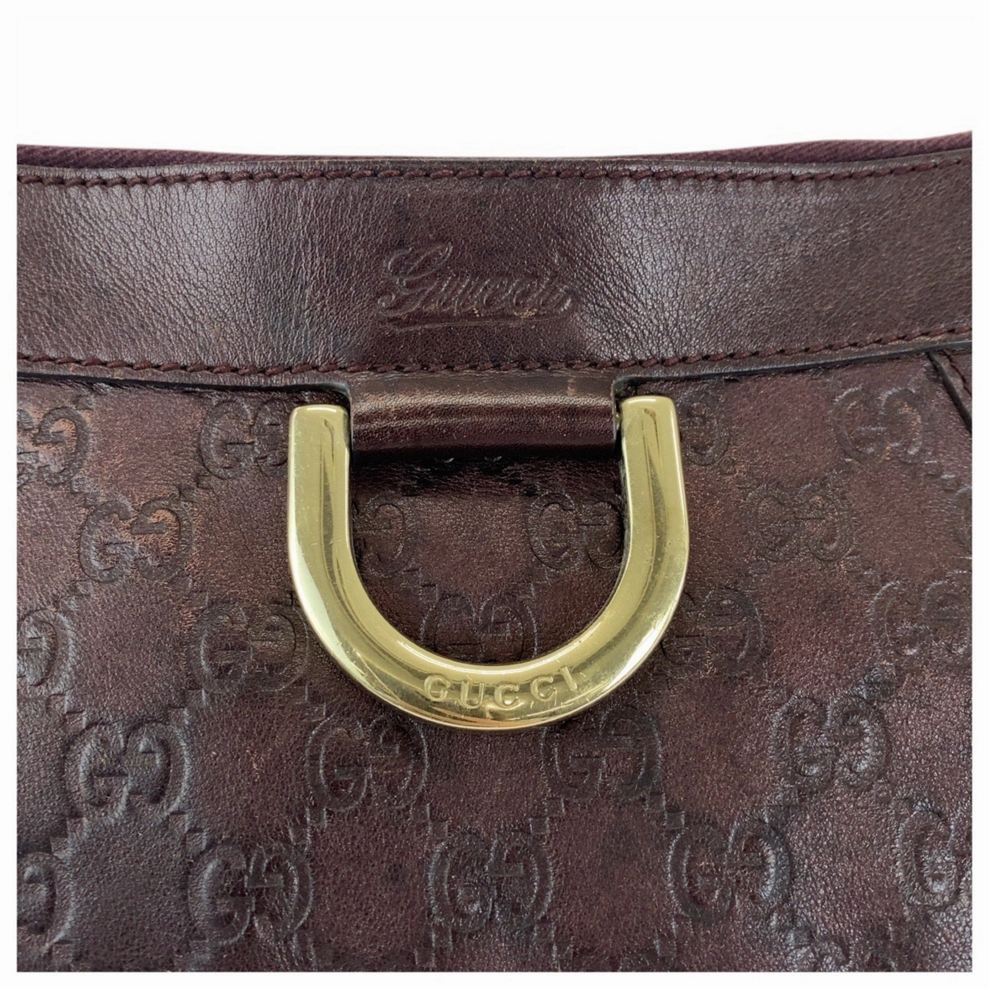 Gucci Brown Leather Pochette Shoulder Bag ()