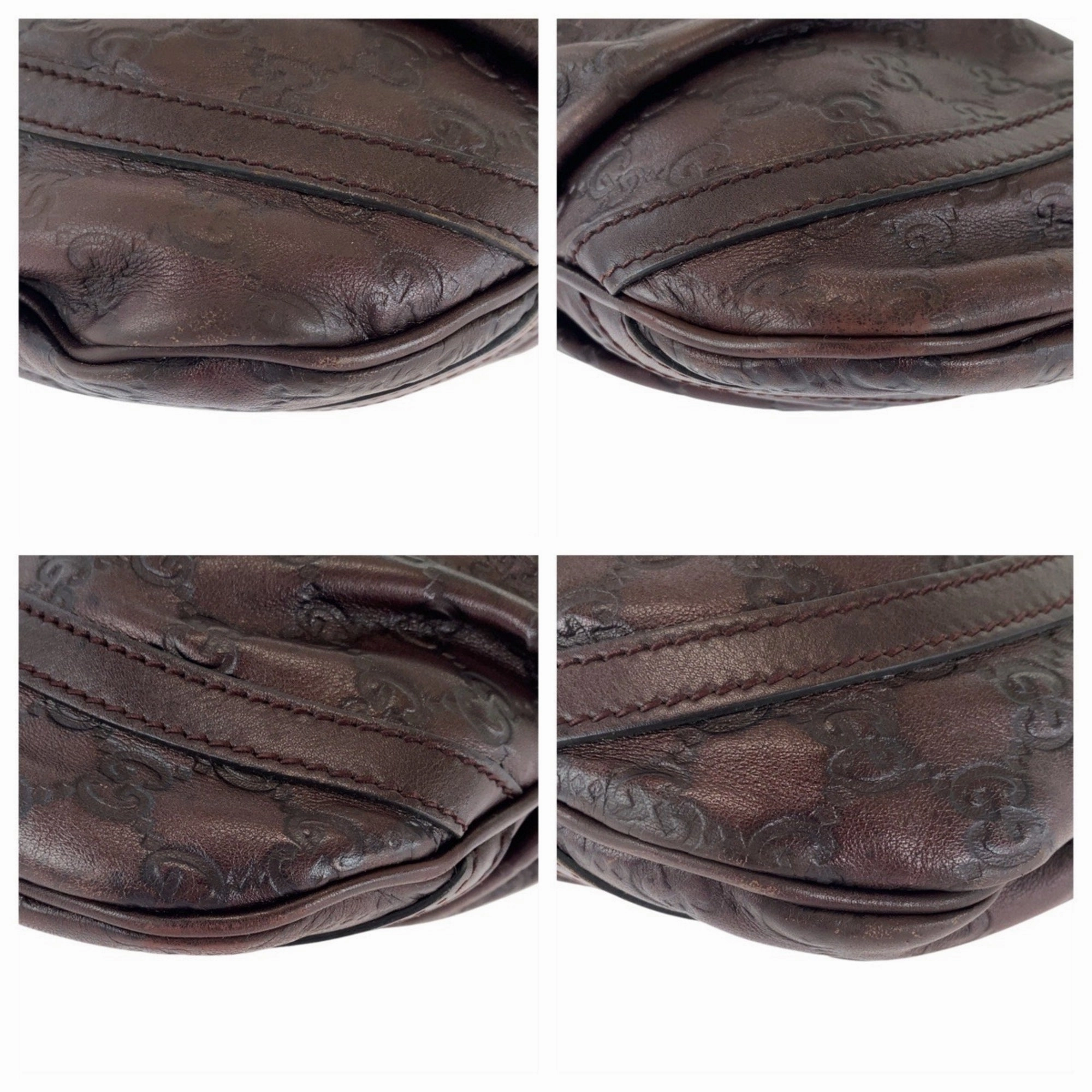 Gucci Brown Leather Pochette Shoulder Bag ()