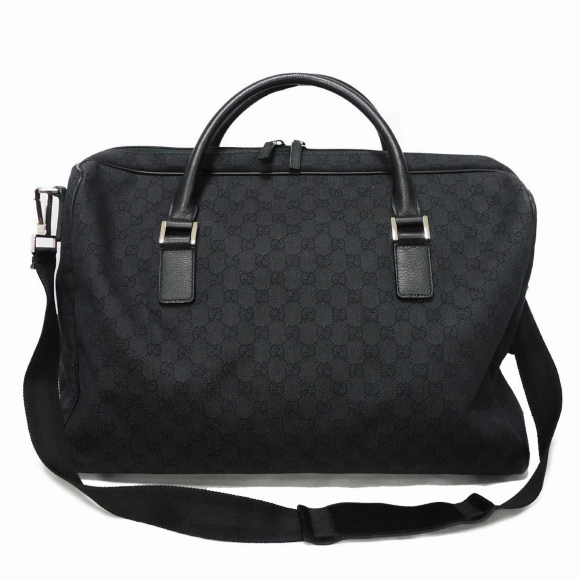 Gucci  Canvas Boston Bag Handbag Shoulder Bag (Pre-Owned)