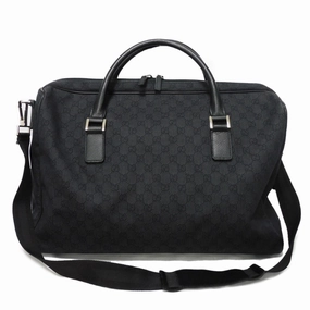 Gucci  Canvas Boston Bag Handbag Shoulder Bag (Pre-Owned)