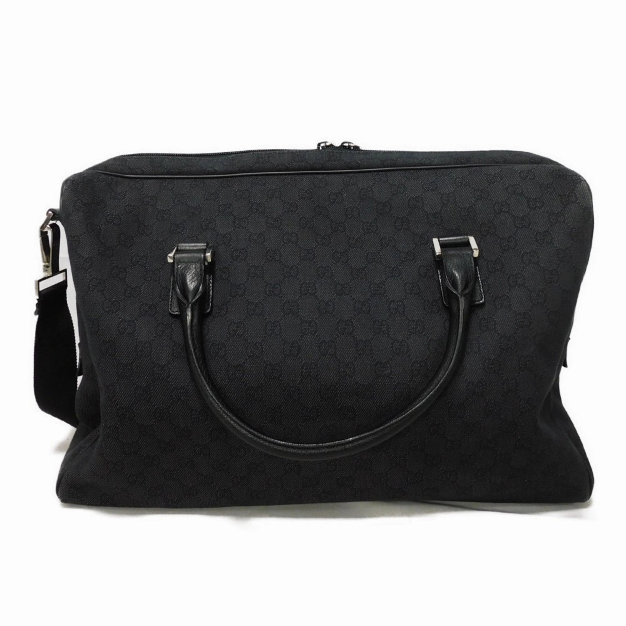Gucci  Canvas Boston Bag Handbag Shoulder Bag (Pre-Owned)