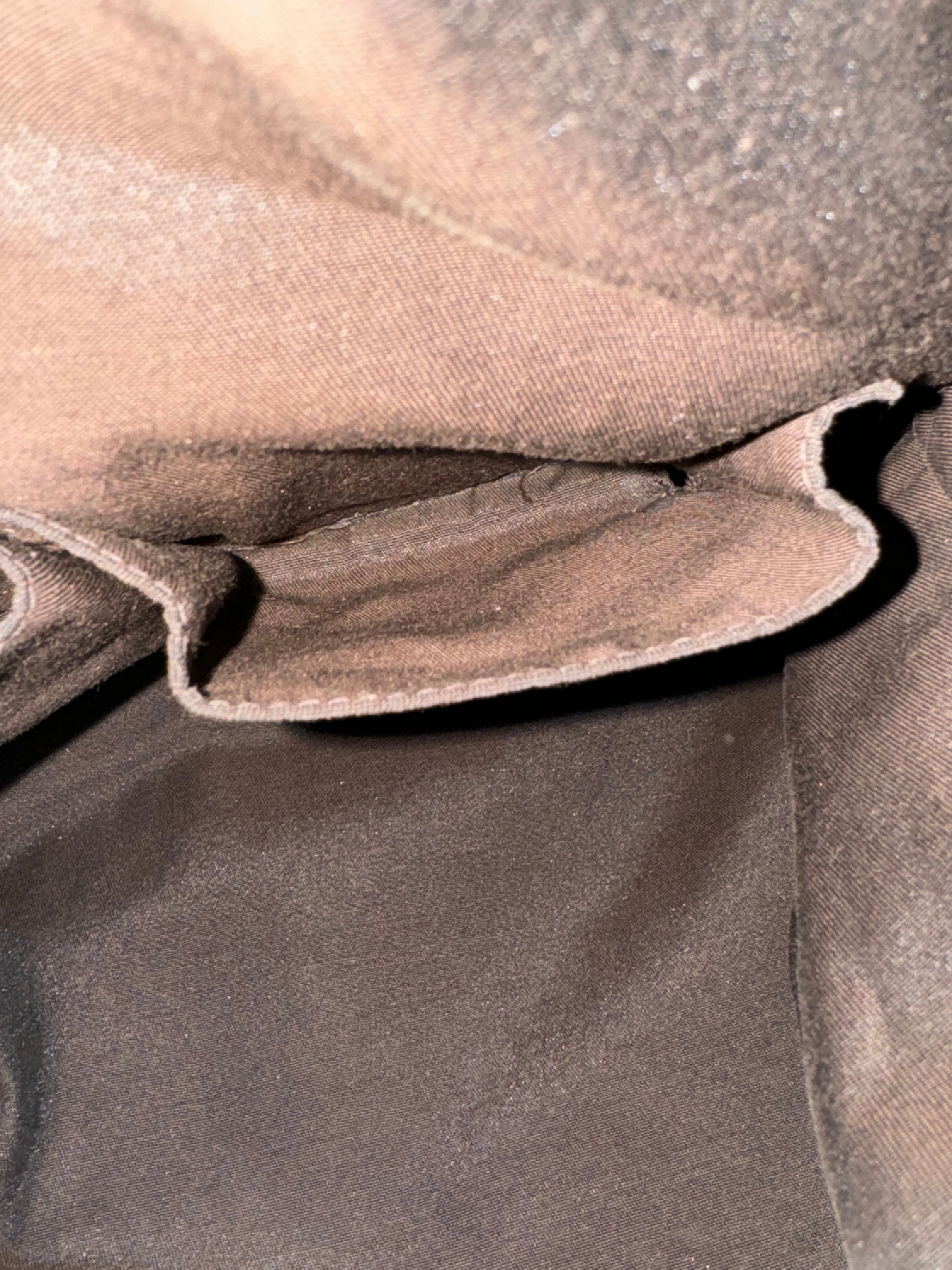 GUCCI Canvas Drawstring Leather Dk Brown Backpack