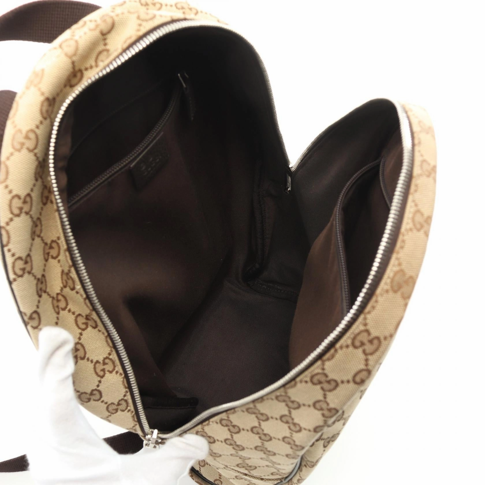 Gucci Canvas Leather Backpack 449906