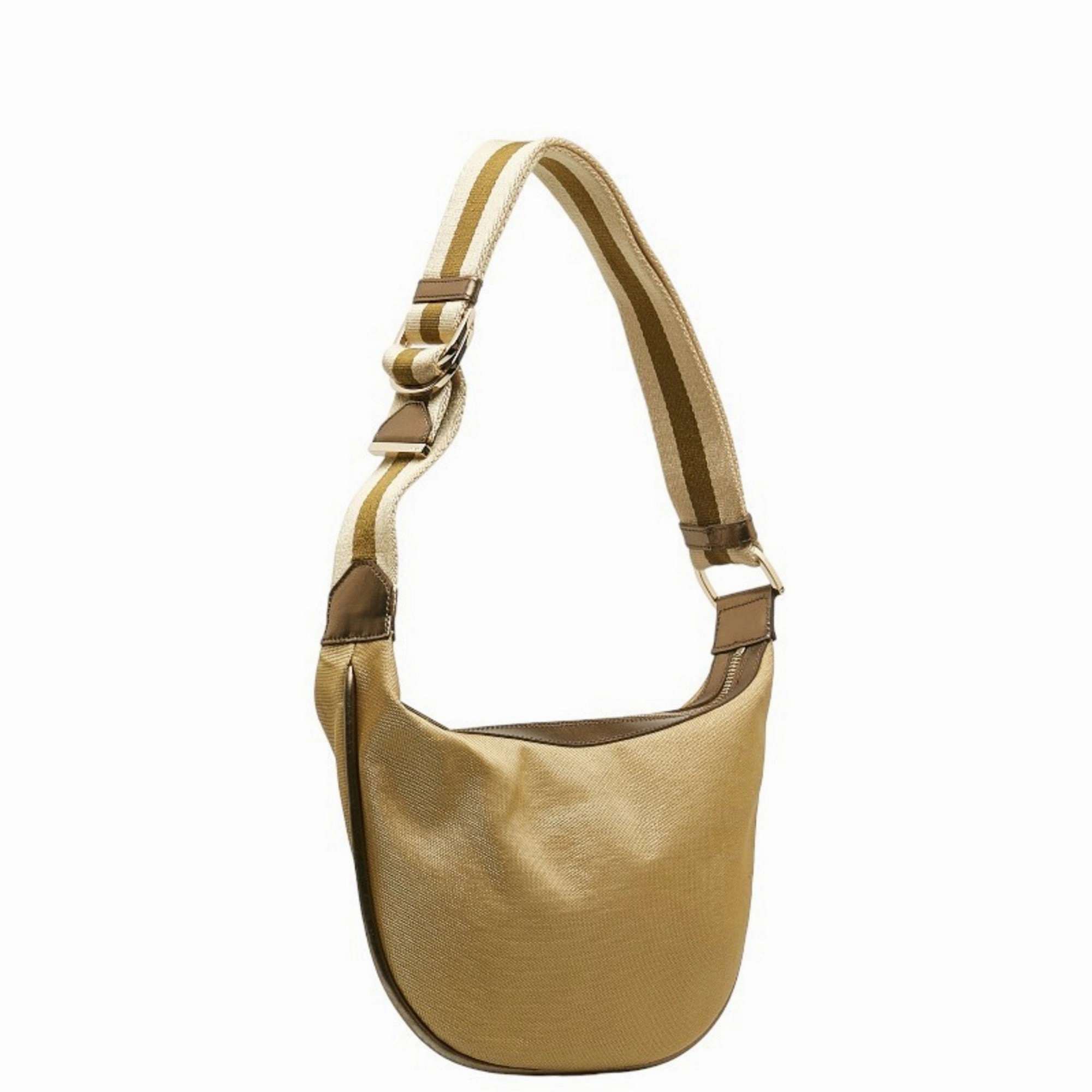 Gucci  Canvas Leather Shoulder Bag (Pre-Owned)