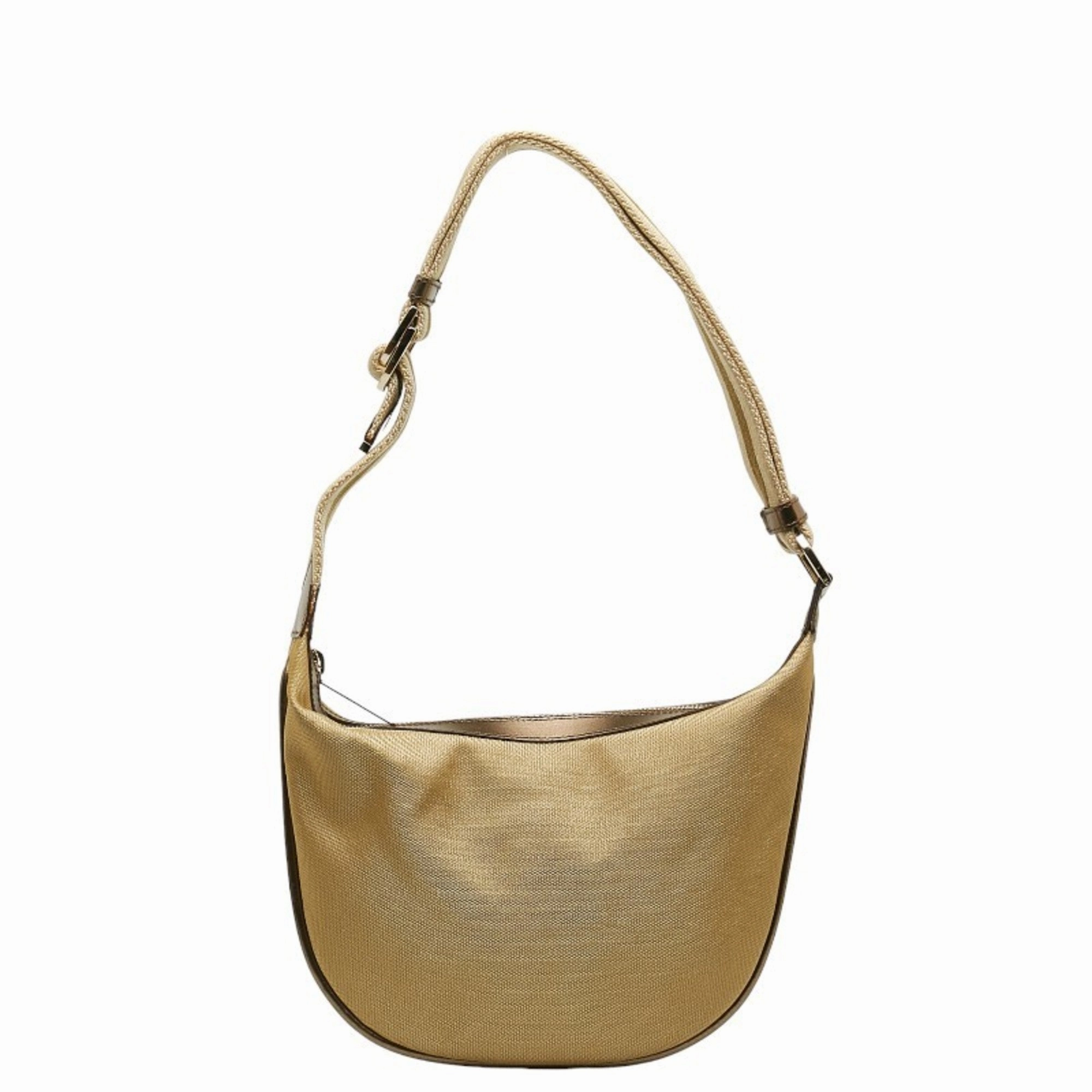 Gucci  Canvas Leather Shoulder Bag (Pre-Owned)