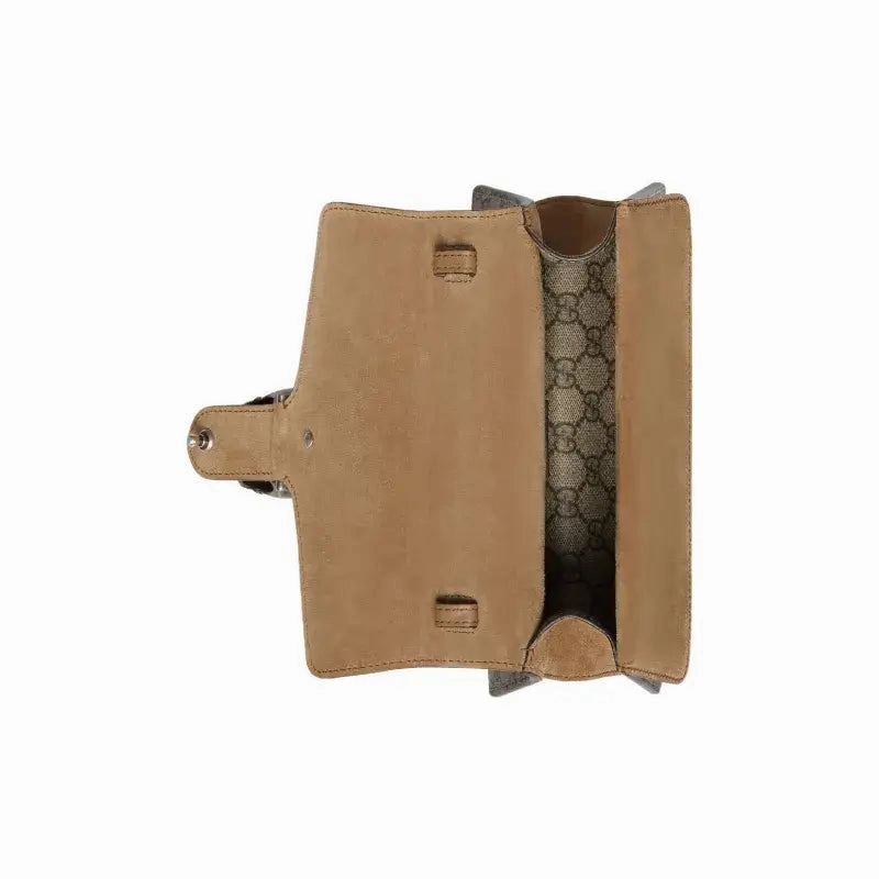 GUCCI Dionysus Canvas With Leather Shoulder Bag