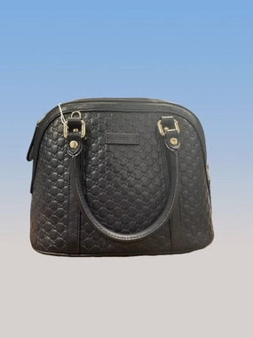 Gucci GG Black Leather Shoulder Bag