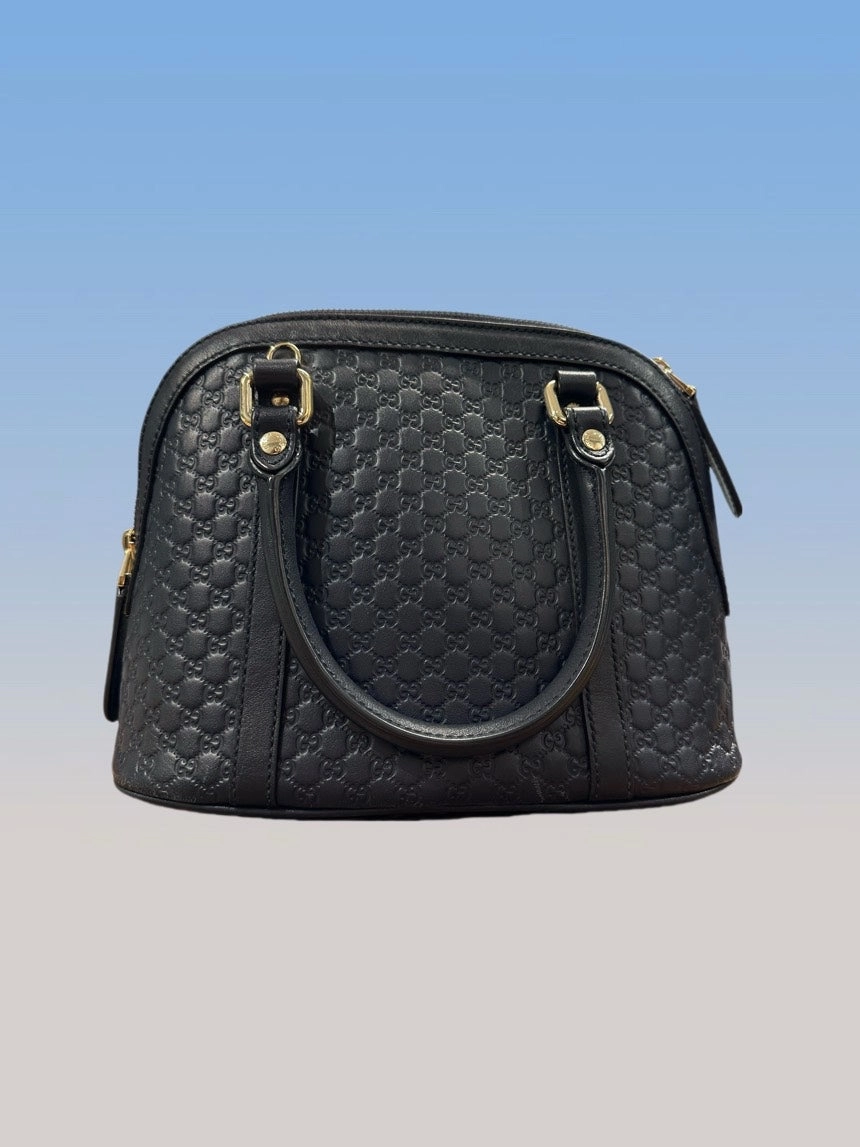 Gucci GG Black Leather Shoulder Bag