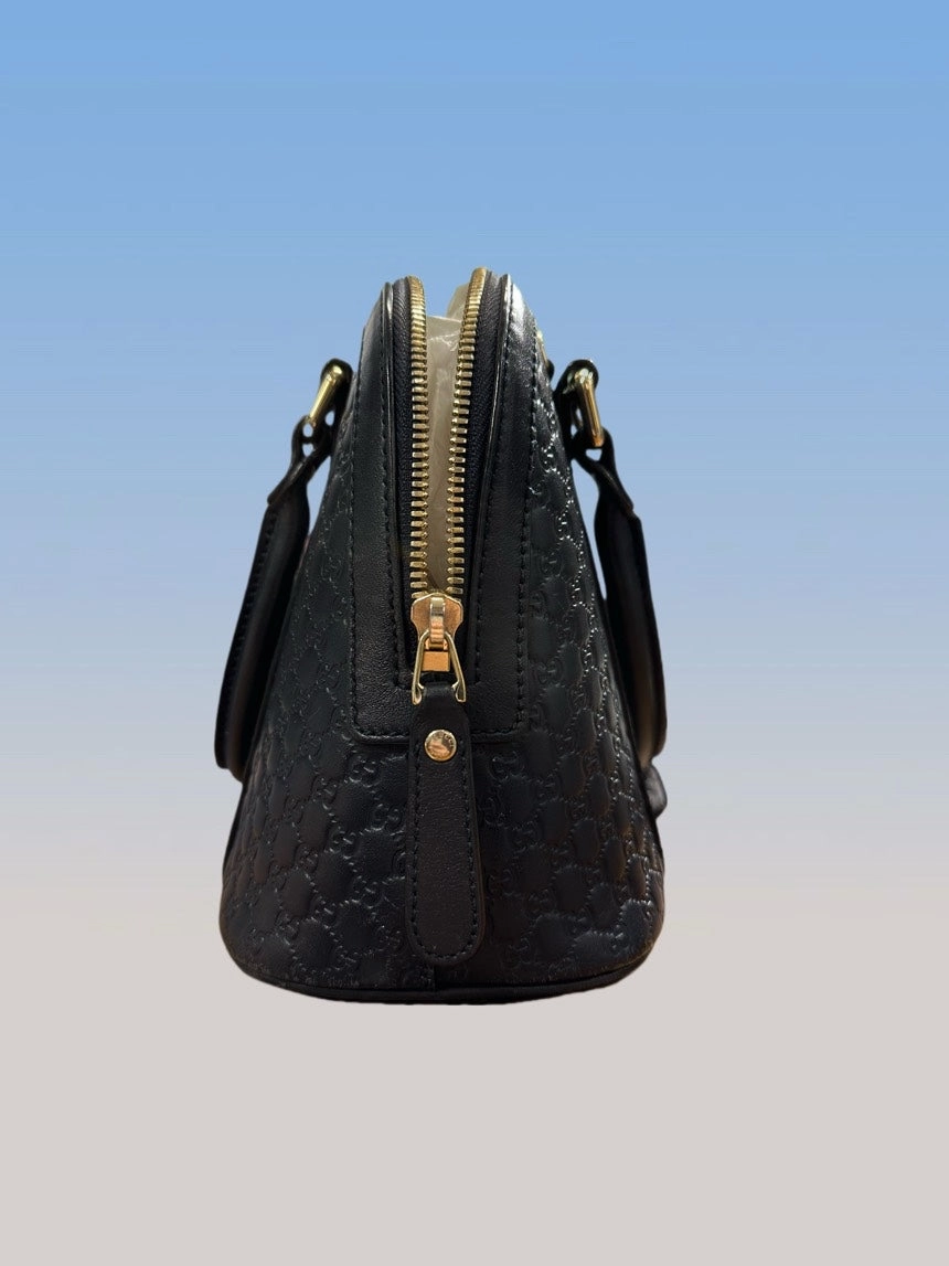 Gucci GG Black Leather Shoulder Bag
