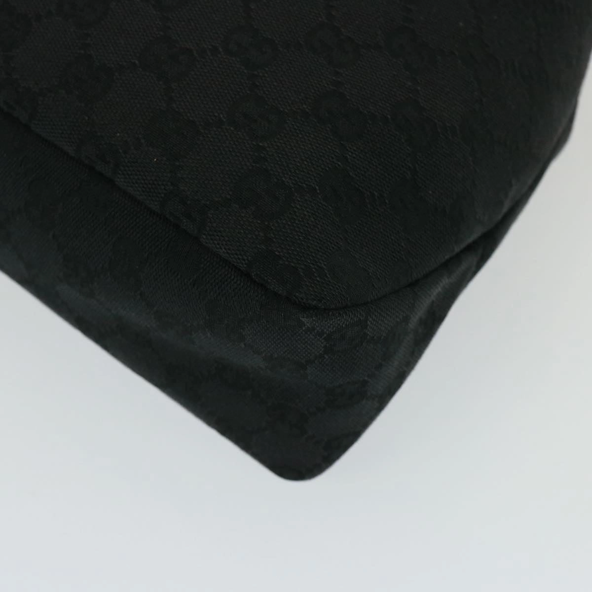 GUCCI GG Canvas Horsebit Shoulder Bag Black 115867  13263