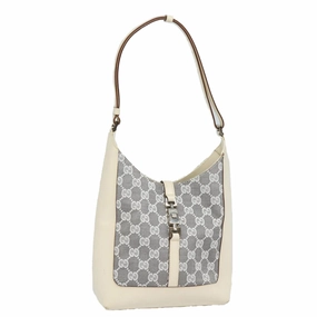 GUCCI GG Canvas Jackie Shoulder Bag White 001 3876  ep4890