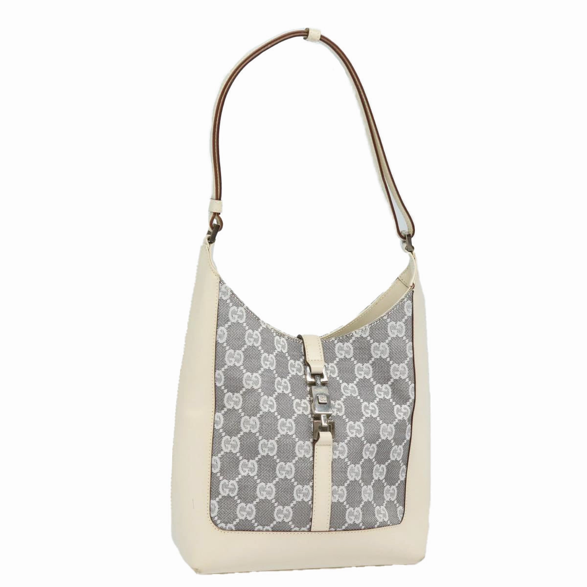 GUCCI GG Canvas Jackie Shoulder Bag White 001 3876  ep4890
