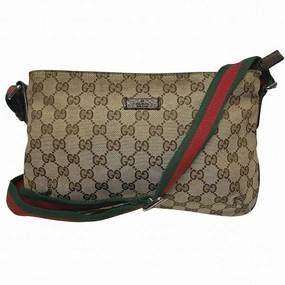 Gucci GG Canvas Leather Shoulder Bag 189749