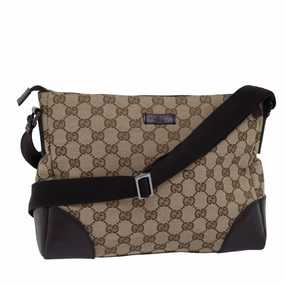 GUCCI GG Canvas Shoulder Bag Beige 114273  tb1081