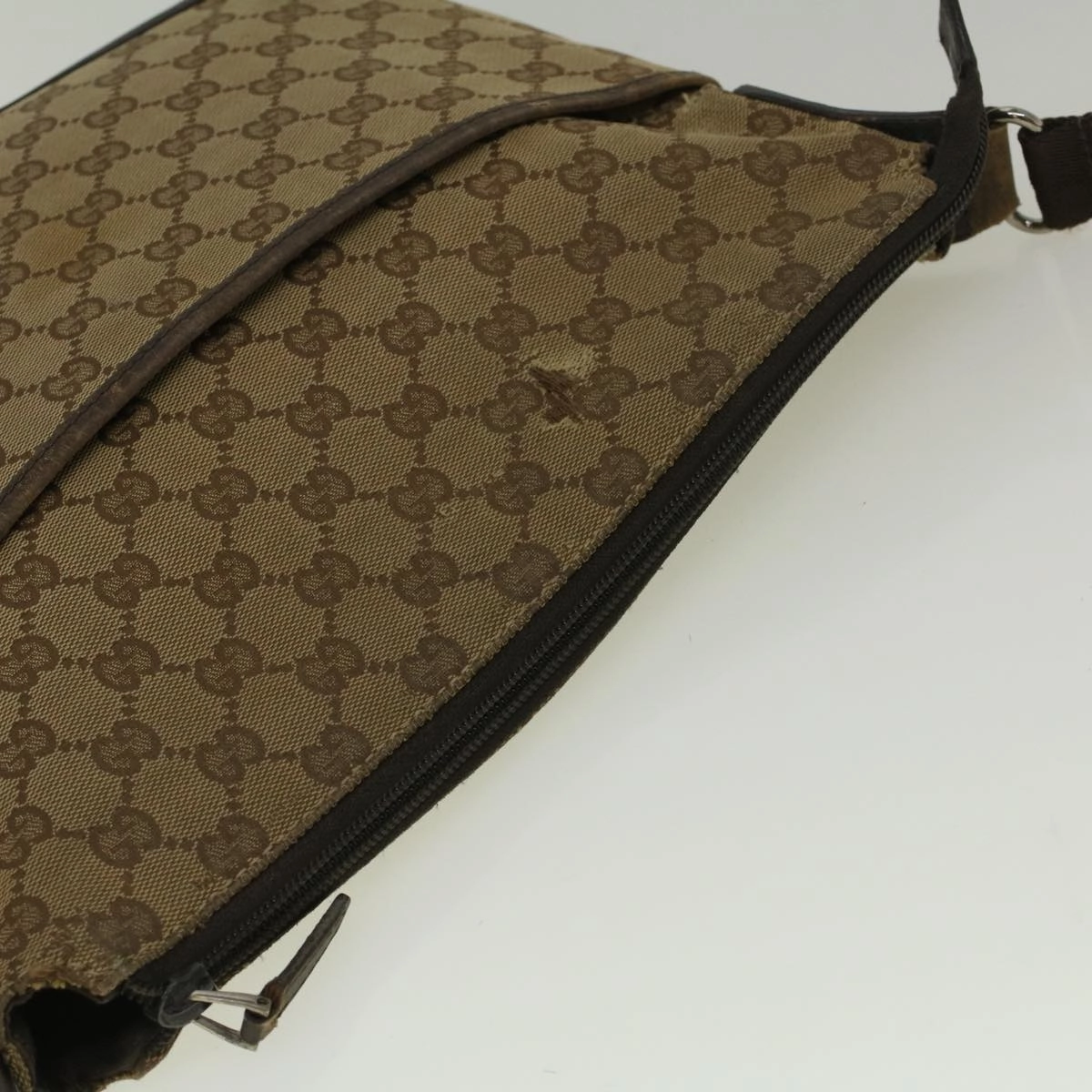 GUCCI GG Canvas Shoulder Bag Beige 145856  58787