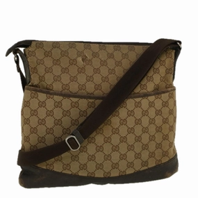 GUCCI GG Canvas Shoulder Bag Beige 145856  58787