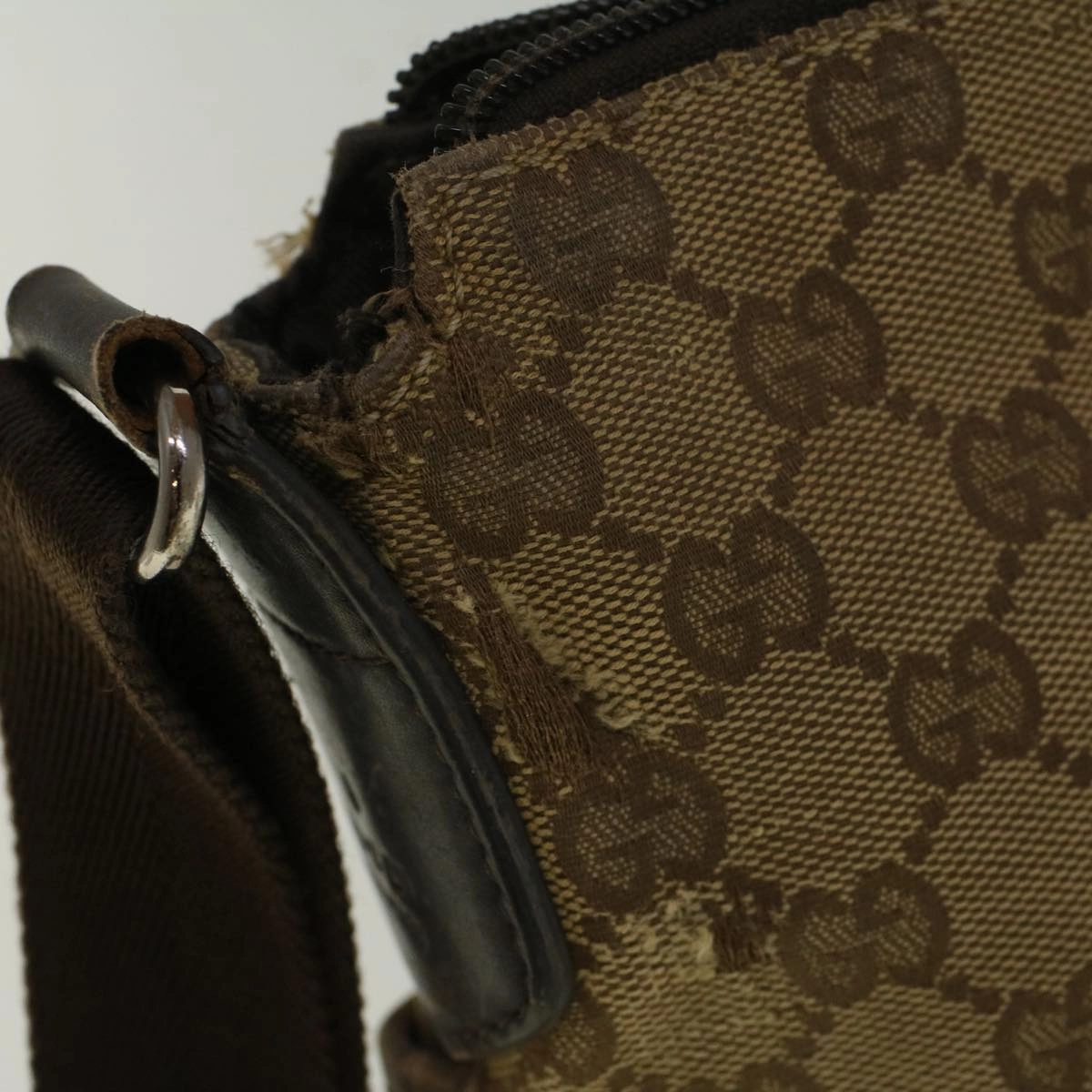 GUCCI GG Canvas Shoulder Bag Beige 145856  58787