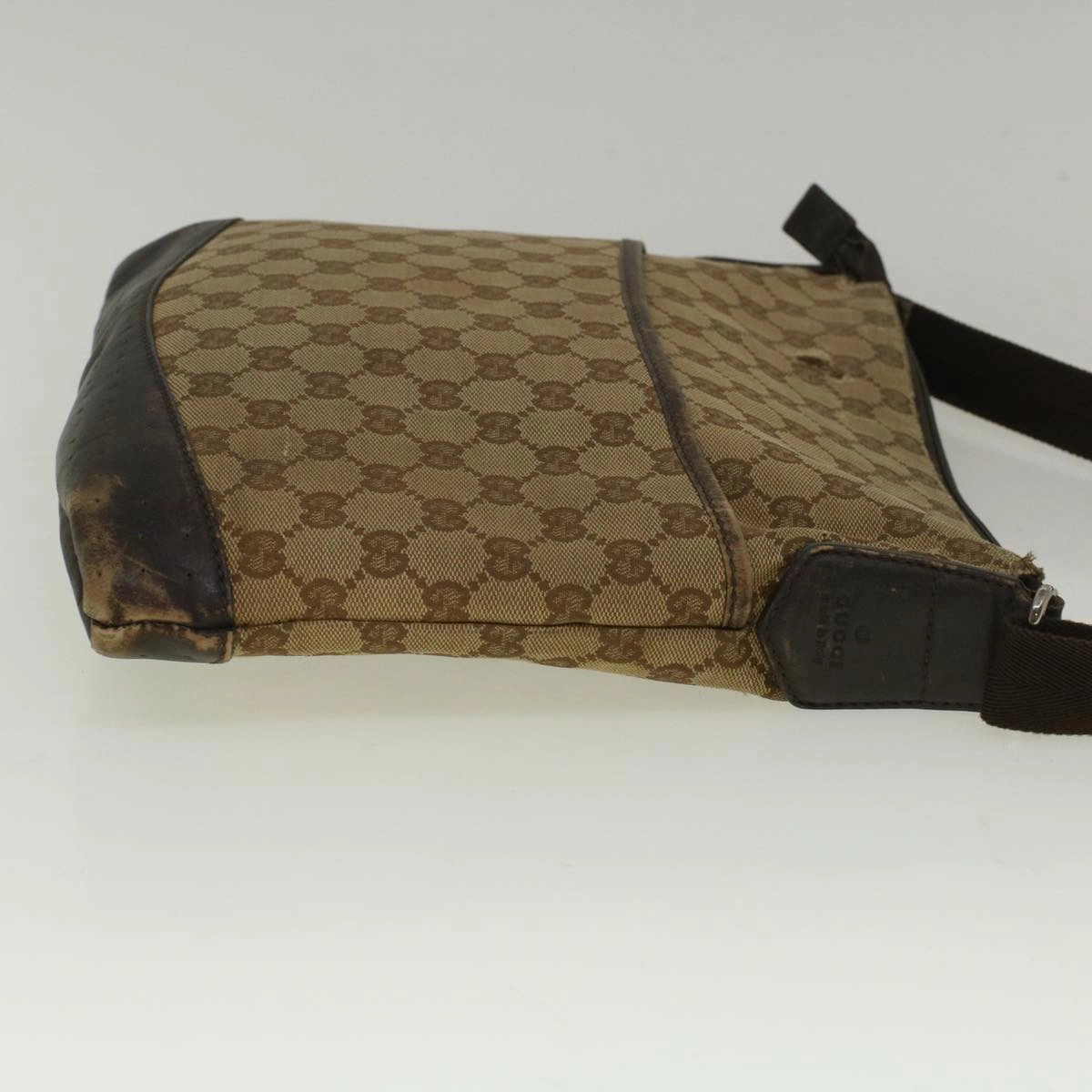 GUCCI GG Canvas Shoulder Bag Beige 145856  58787