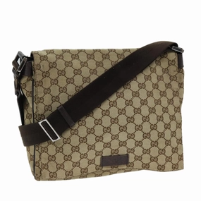 GUCCI GG Canvas Shoulder Bag Beige 146236  12996