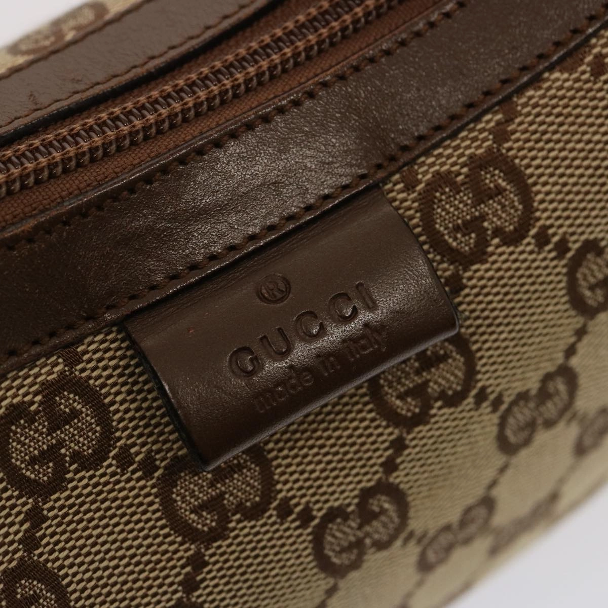 GUCCI GG Canvas Shoulder Bag Beige 35098  75971