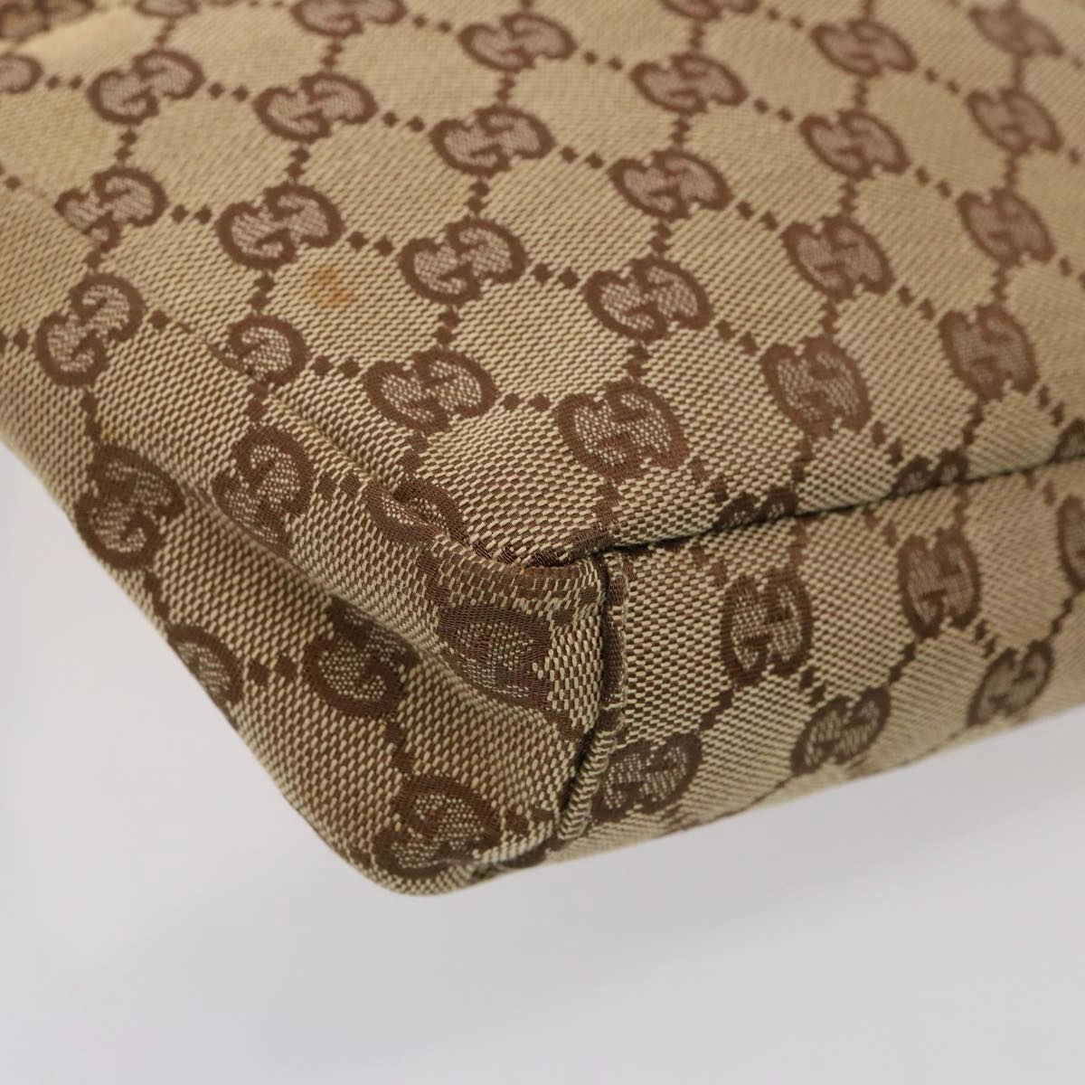 GUCCI GG Canvas Shoulder Bag Beige 35098  75971