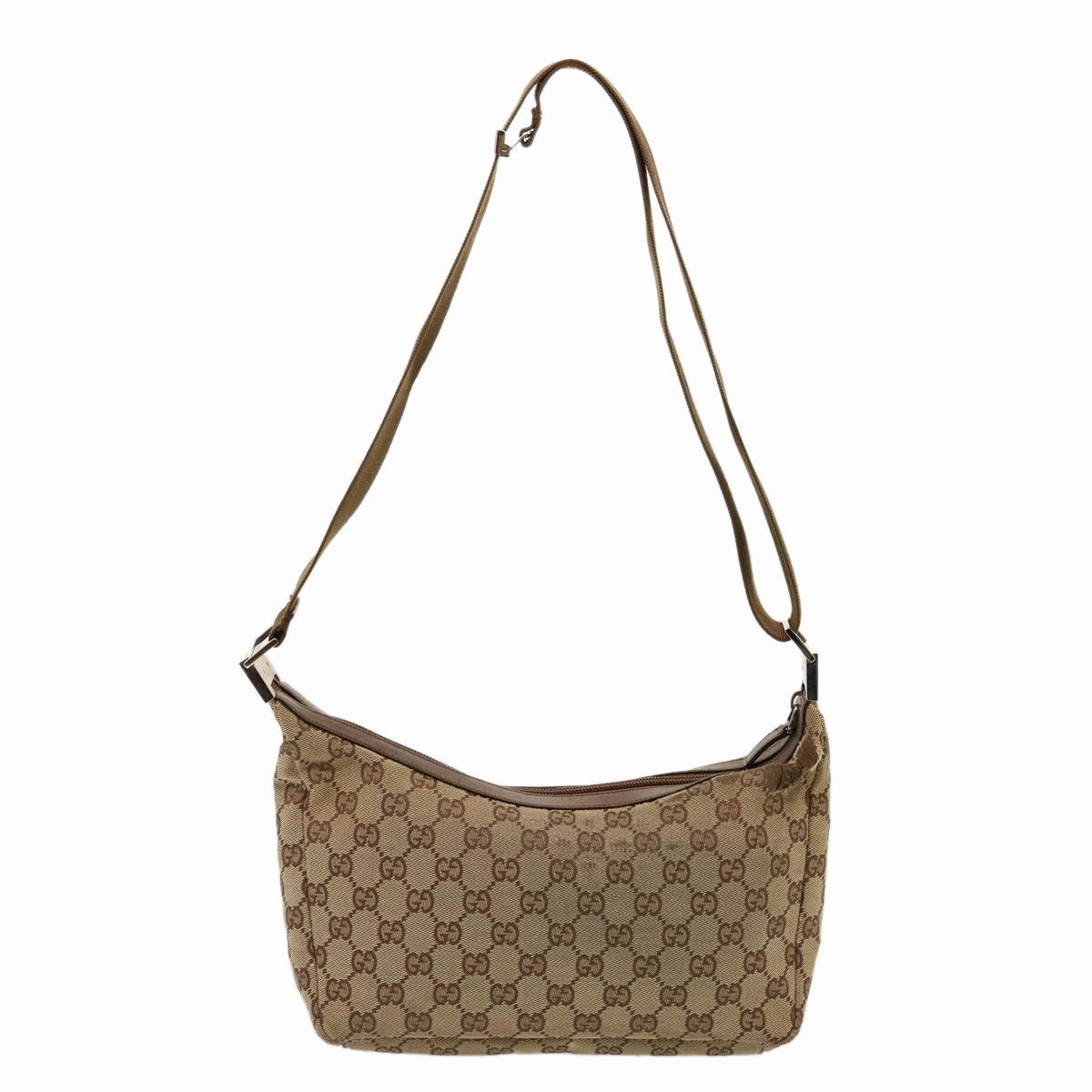 GUCCI GG Canvas Shoulder Bag Beige 35098  75971
